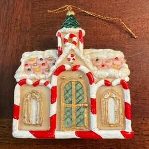 Dezine Hand Painted Gingerbread House Ornament